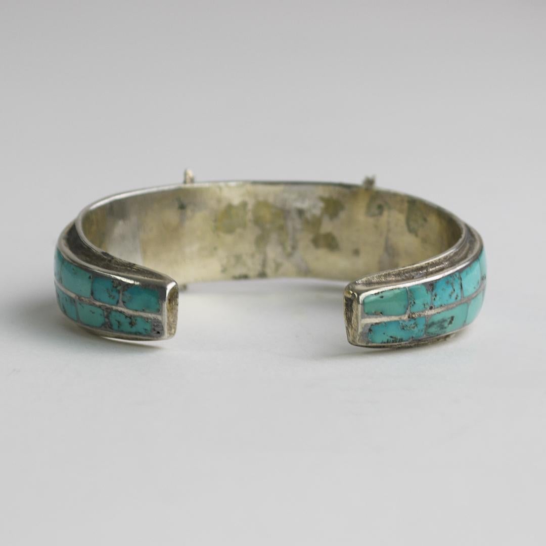 Bracciale in argento sterling con turchese 1.23ozt In condizioni ottime in vendita a Laguna Beach, CA