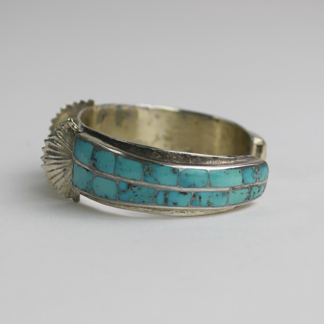 da uomo o donna Bracciale in argento sterling con turchese 1.23ozt in vendita