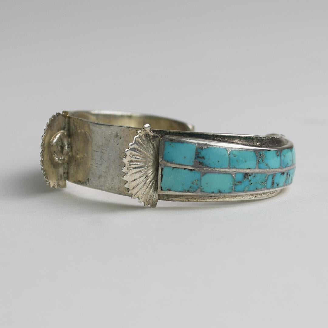 Bracciale in argento sterling con turchese 1.23ozt in vendita 1