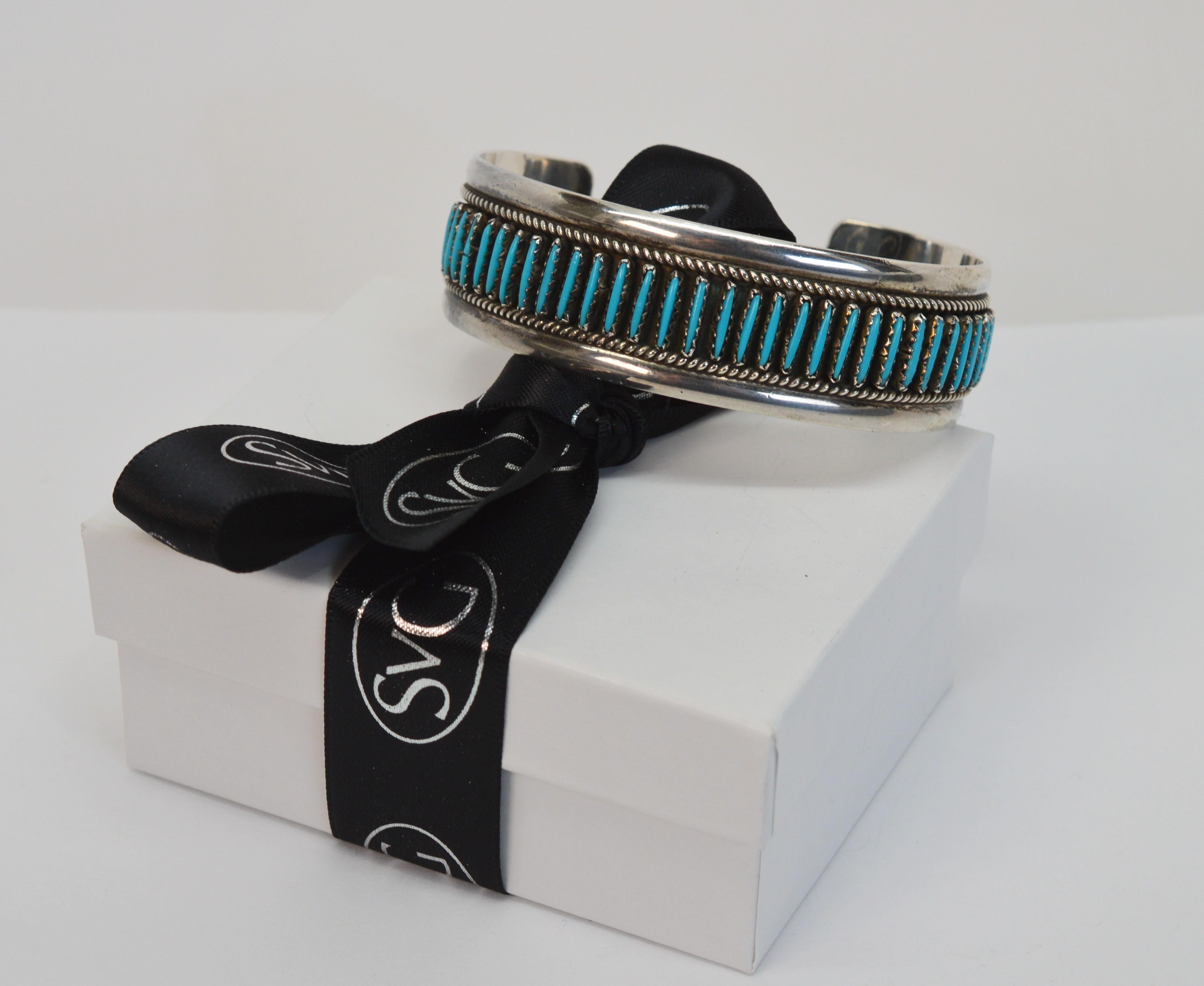 Sterling Silver Turquoise Cuff Bracelet 3