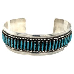 Manschettenarmband aus Sterlingsilber mit Türkis