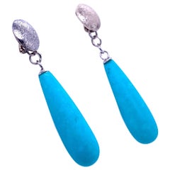 Sterling Silver Turquoise Dangle Earrings