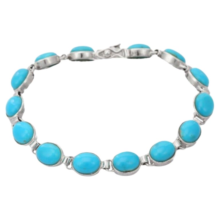 Sterling Silber Türkis Edelstein-Armband Unisex Geschenk