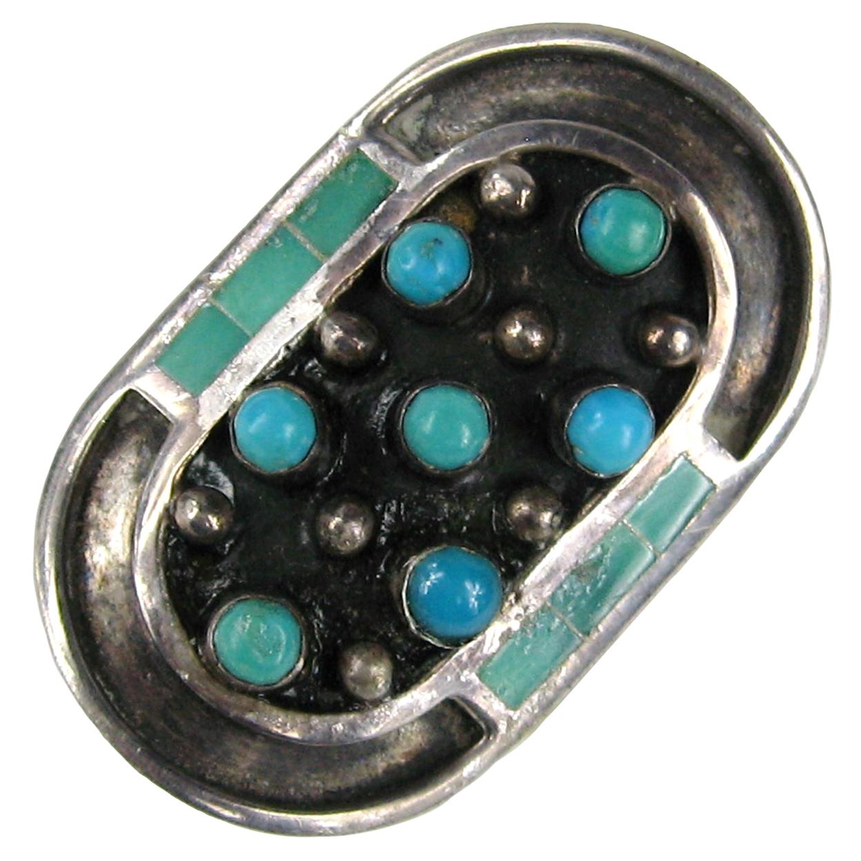  Sterling Silver Turquoise Ring Navajo Native American Jobeth Mayes Maize 