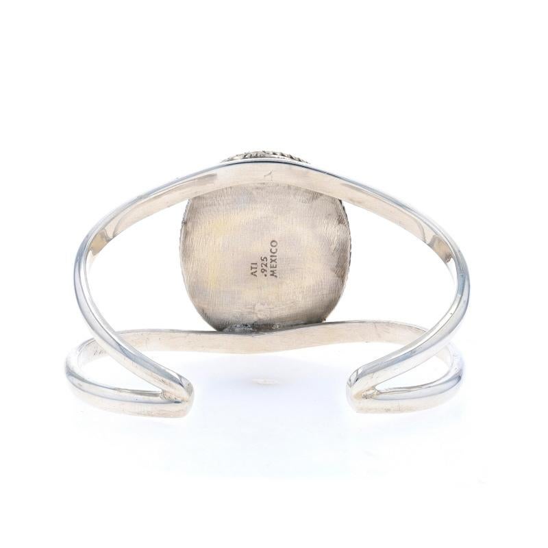 Donna Bracciale in argento sterling con solitario in turchese 6 1/2