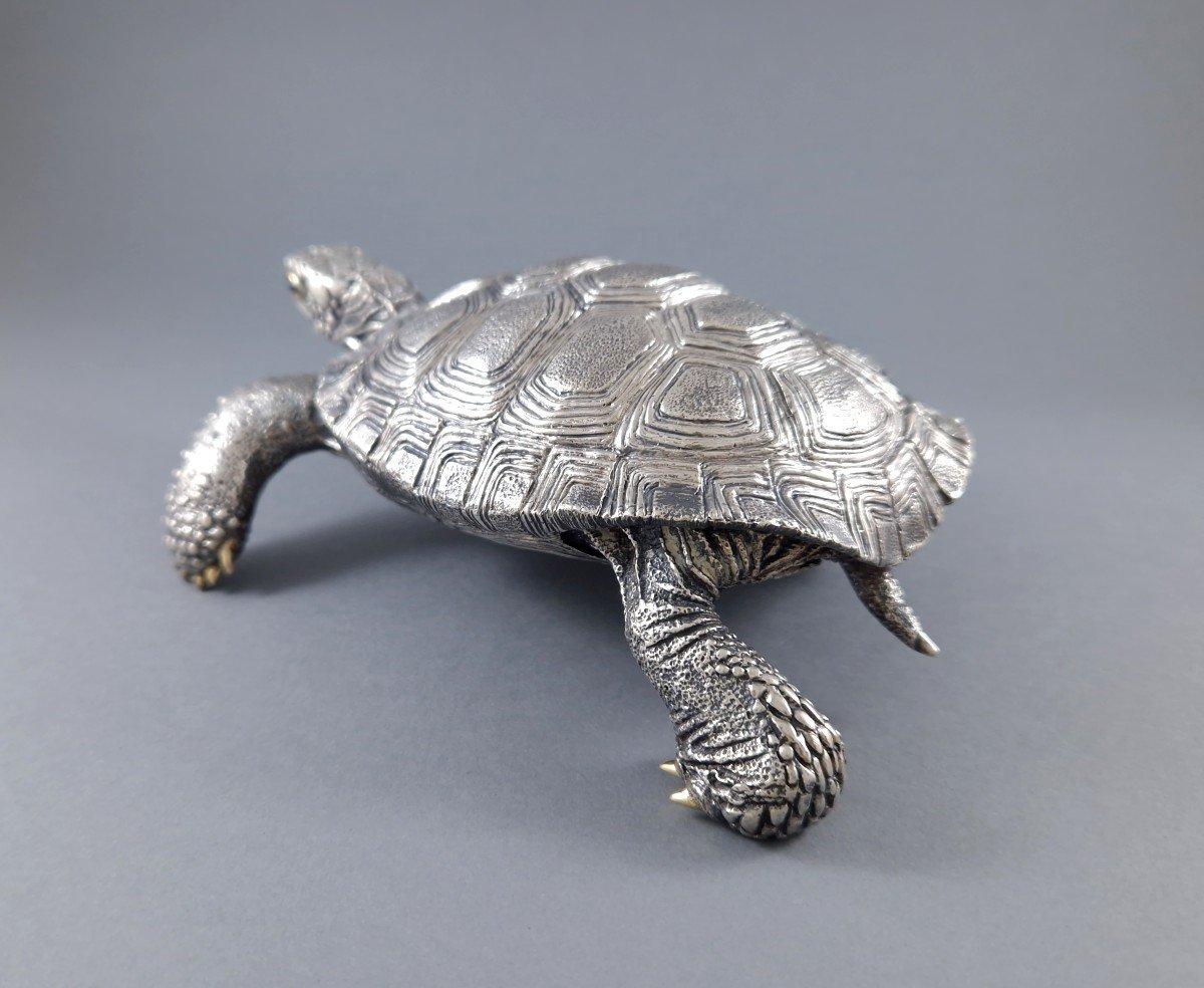 Italian Sterling Silver Turtle For Sale