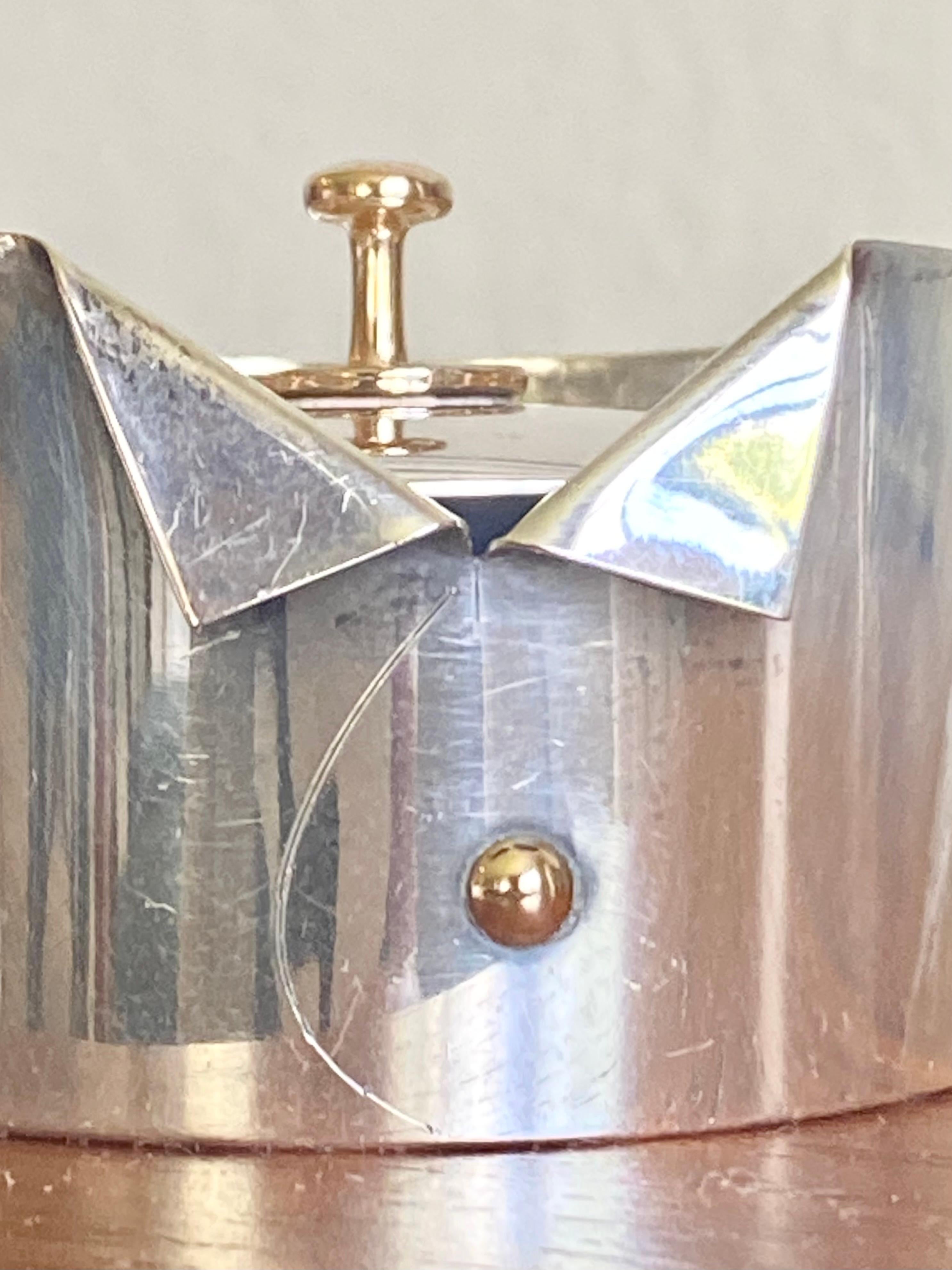Hand-Crafted Sterling Silver Tuxedo Stud Box / Jewelry Box