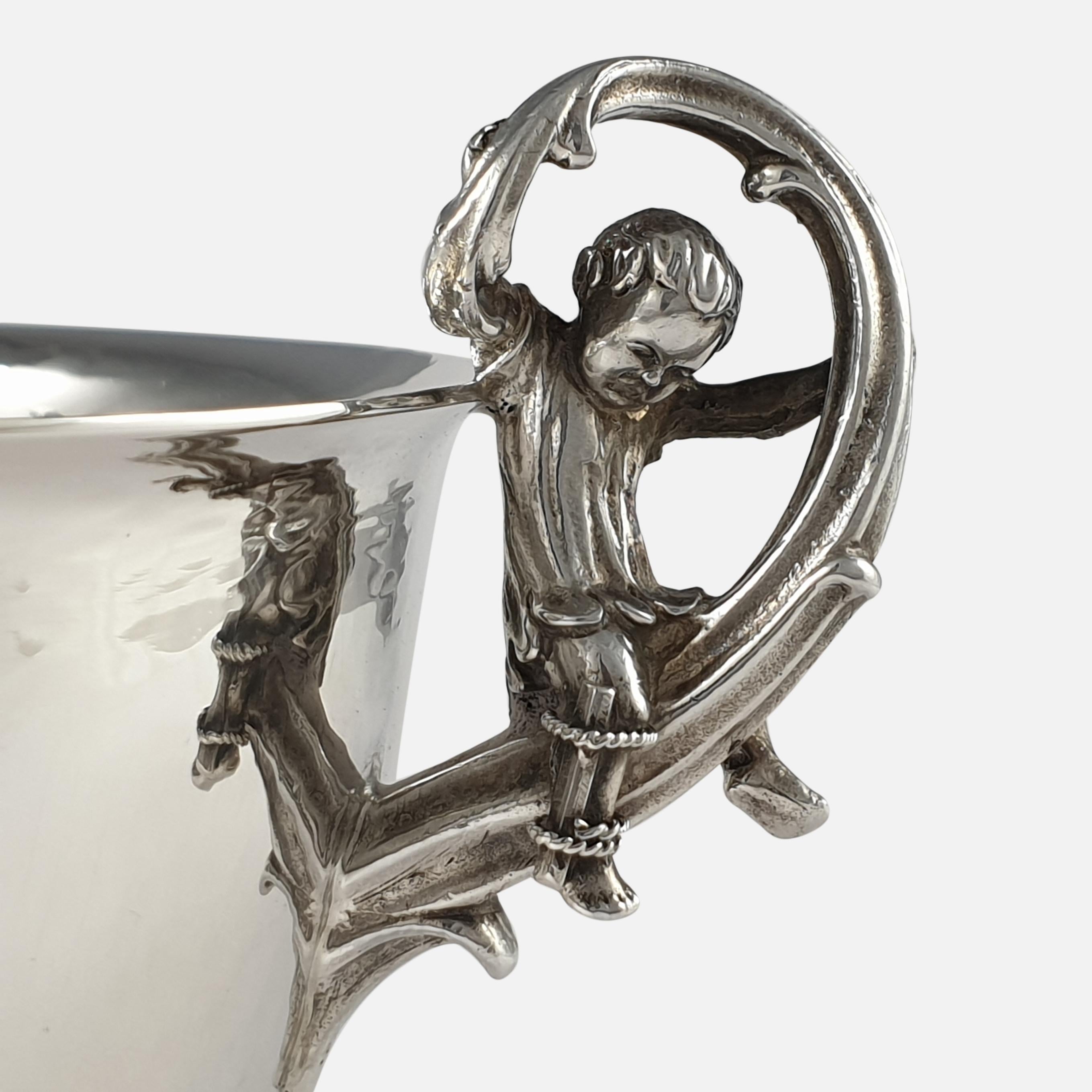 Sterling Silver Twin-Handled Bowl, Leslie G. Durbin, London, 1982 For Sale 7