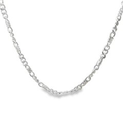 Sterling Silber Twist Figaro Kette Halskette