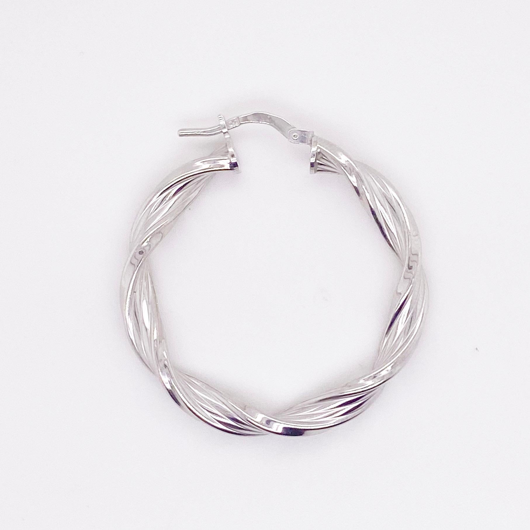 silver twisted hoops