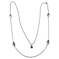 Collar «Infinity Station» de plata de ley trenzada, 34" #24851