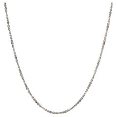 Sterling Silver Twisted Serpentine Chain Necklace 31" - 925