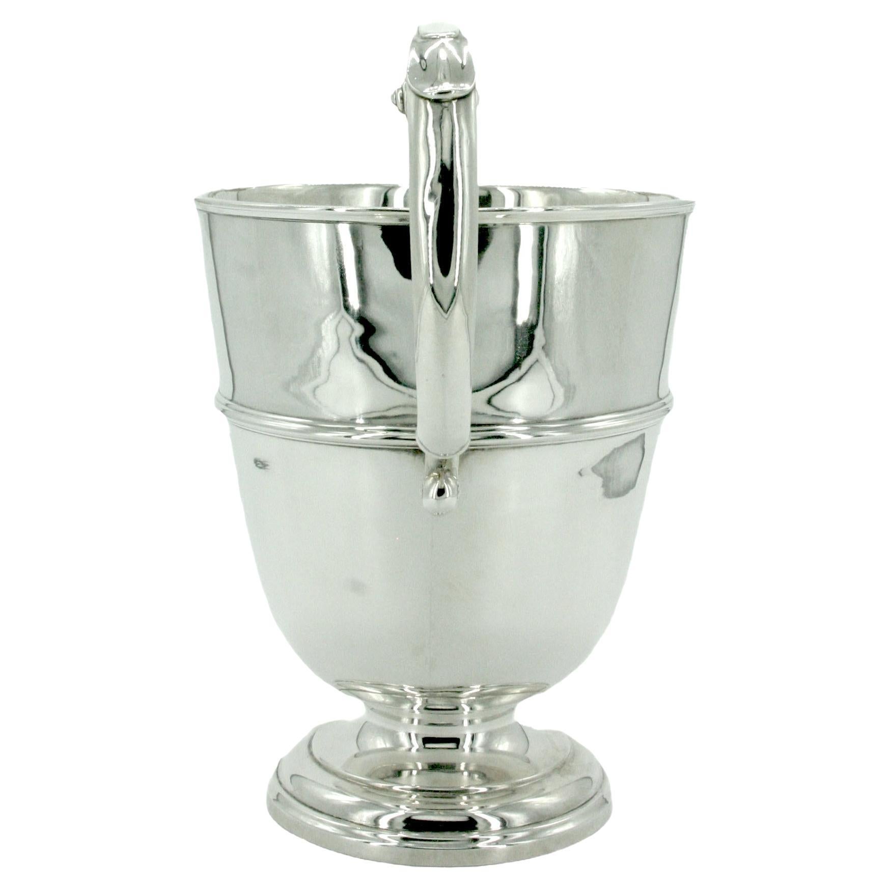Early 20th century sterling silver two handled champagne/wine cooler bucket by William Hutton 