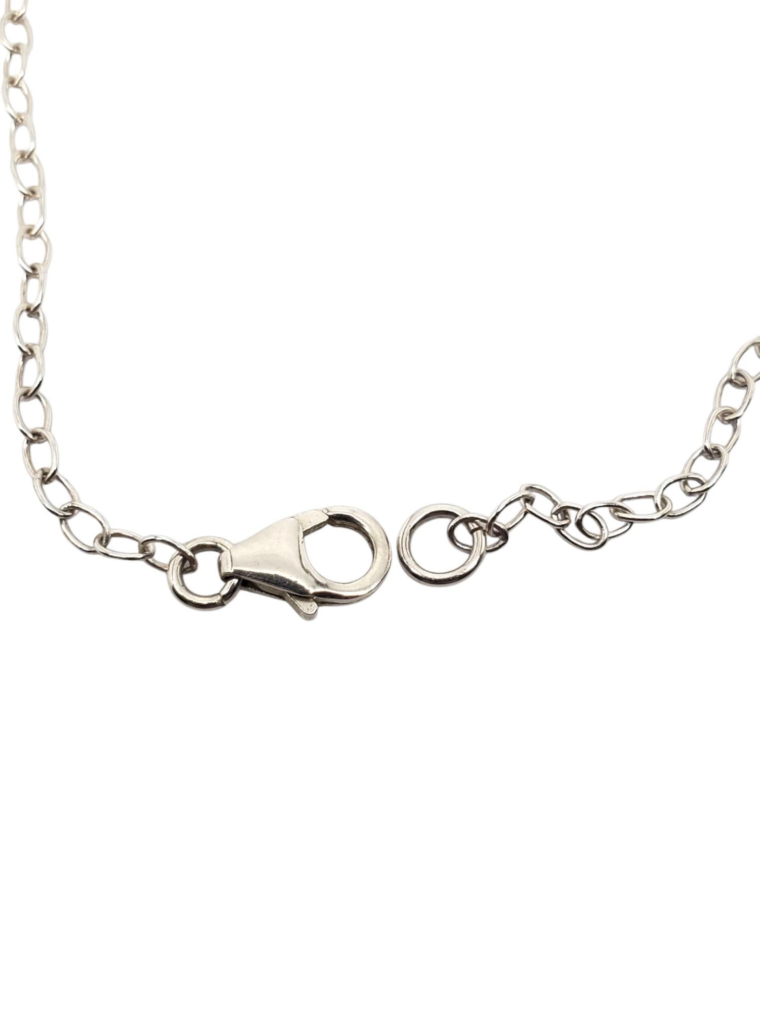 Collana con ciondolo a forma di cuore in argento sterling bicolore #21291 in vendita 2