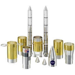 Sterling Silver USA Ares V-Space Shuttle Tequila Shot Set and Case