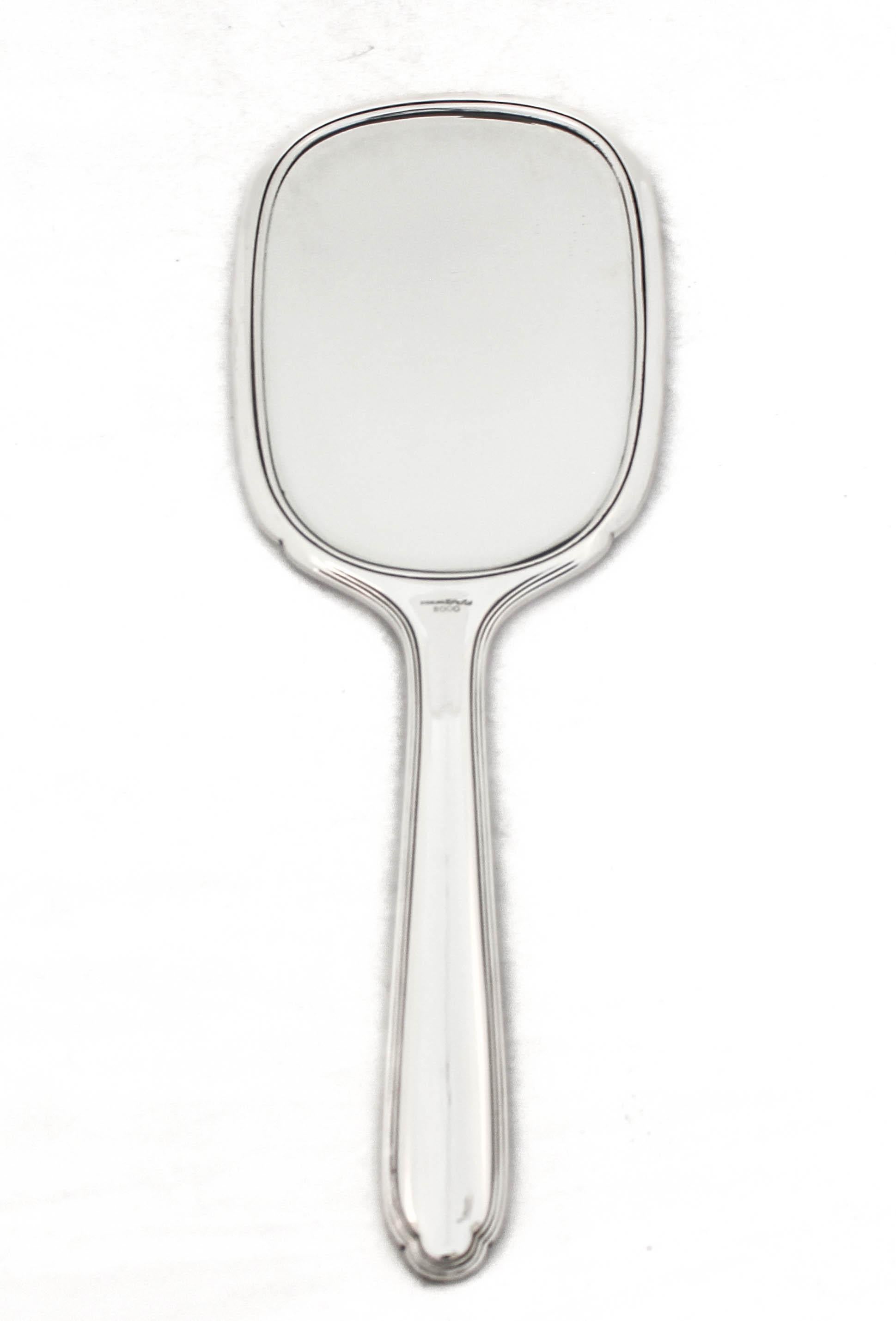 American Sterling Silver Vanity Brush & Mirror For Sale
