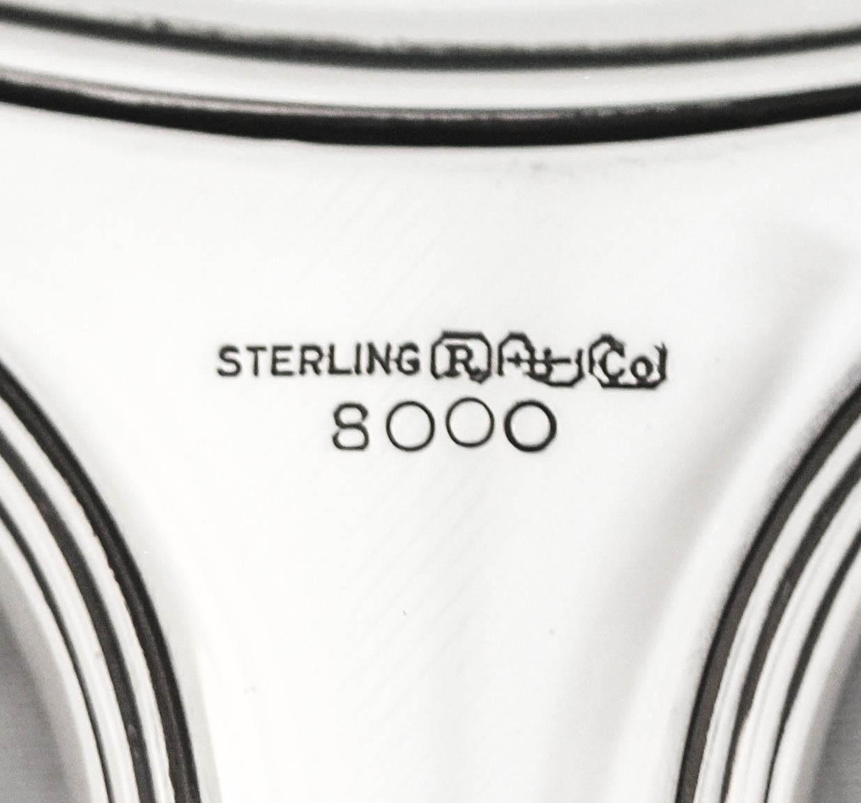 Sterling Silver Vanity Brush & Mirror For Sale 1
