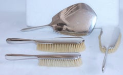 Sterling Silver Vanity Set Dated 1916, 4 Pieces, Set