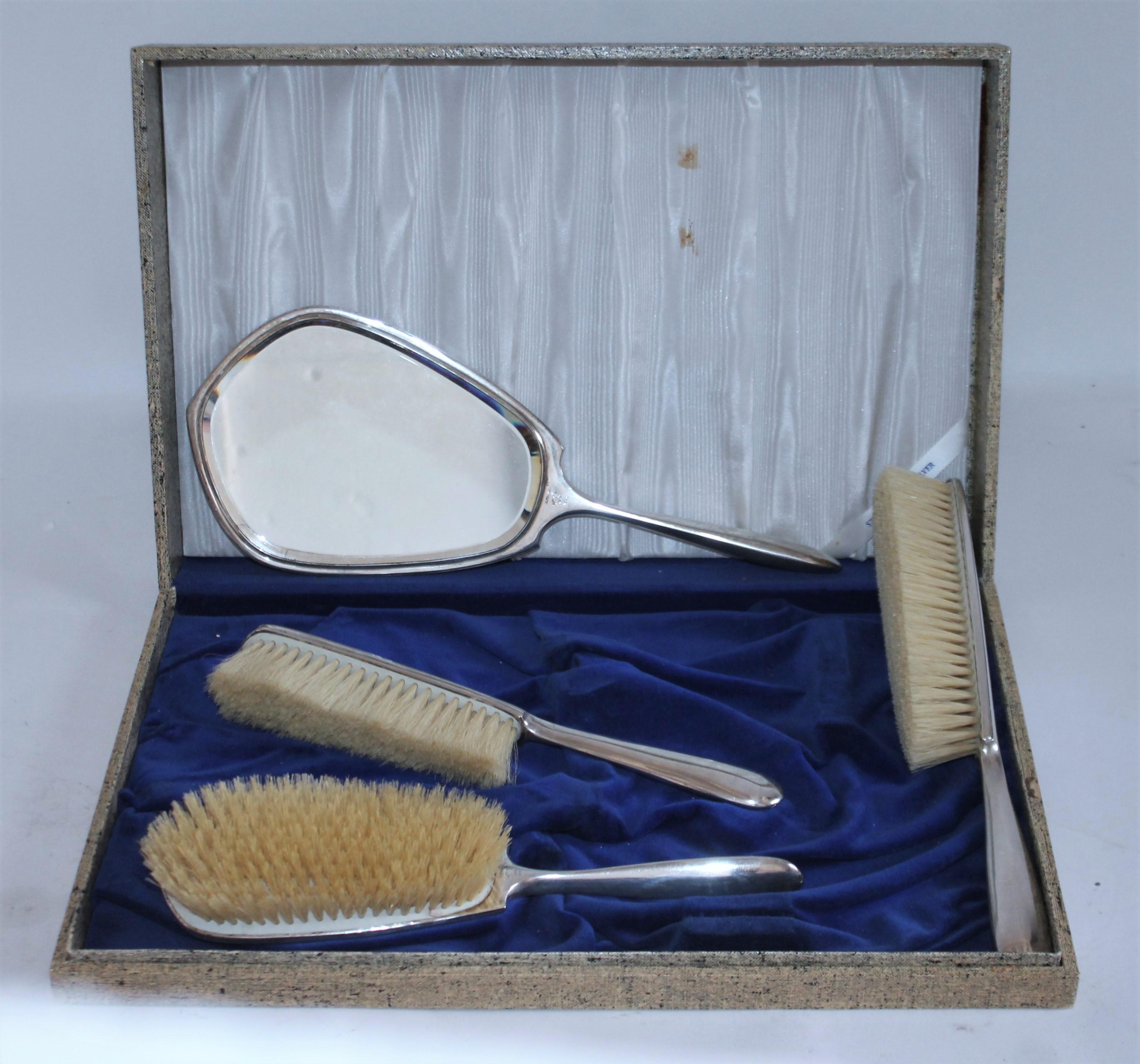 American Sterling Silver Vanity Set Dated 1916, 4 Pieces, Set For Sale