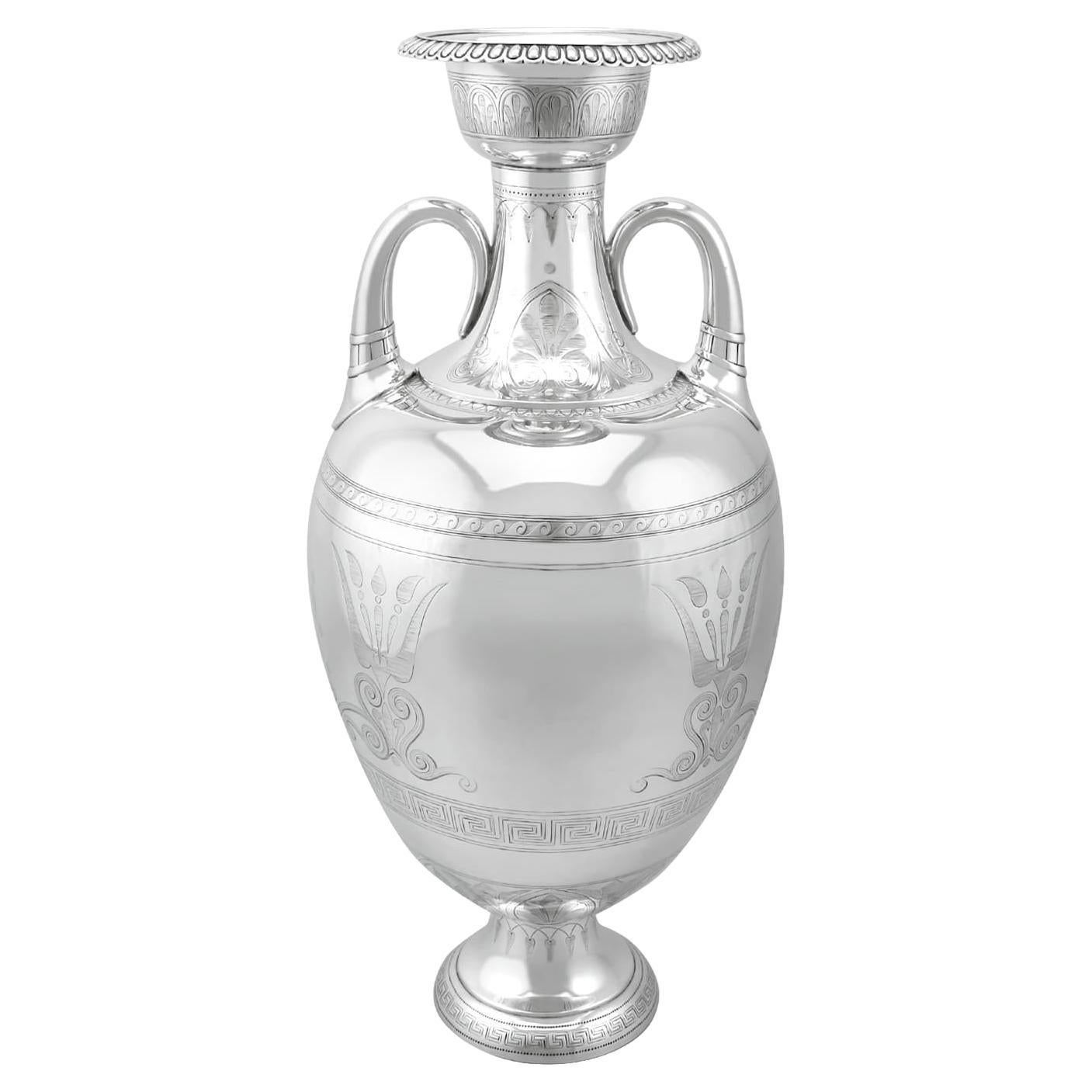 Sterling Silver Vase by Robert Hennell IV, Antique Victorian For Sale