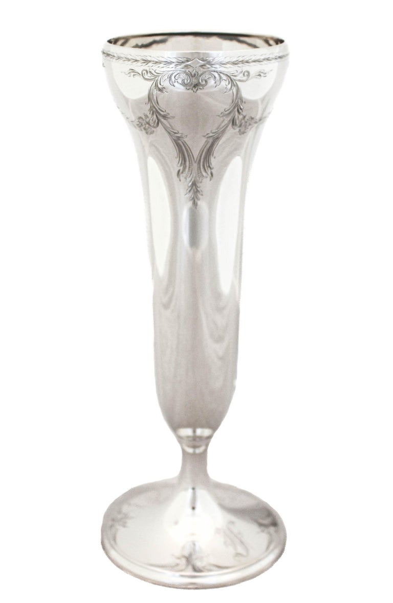 Sterling Silver Vase For Sale at 1stDibs