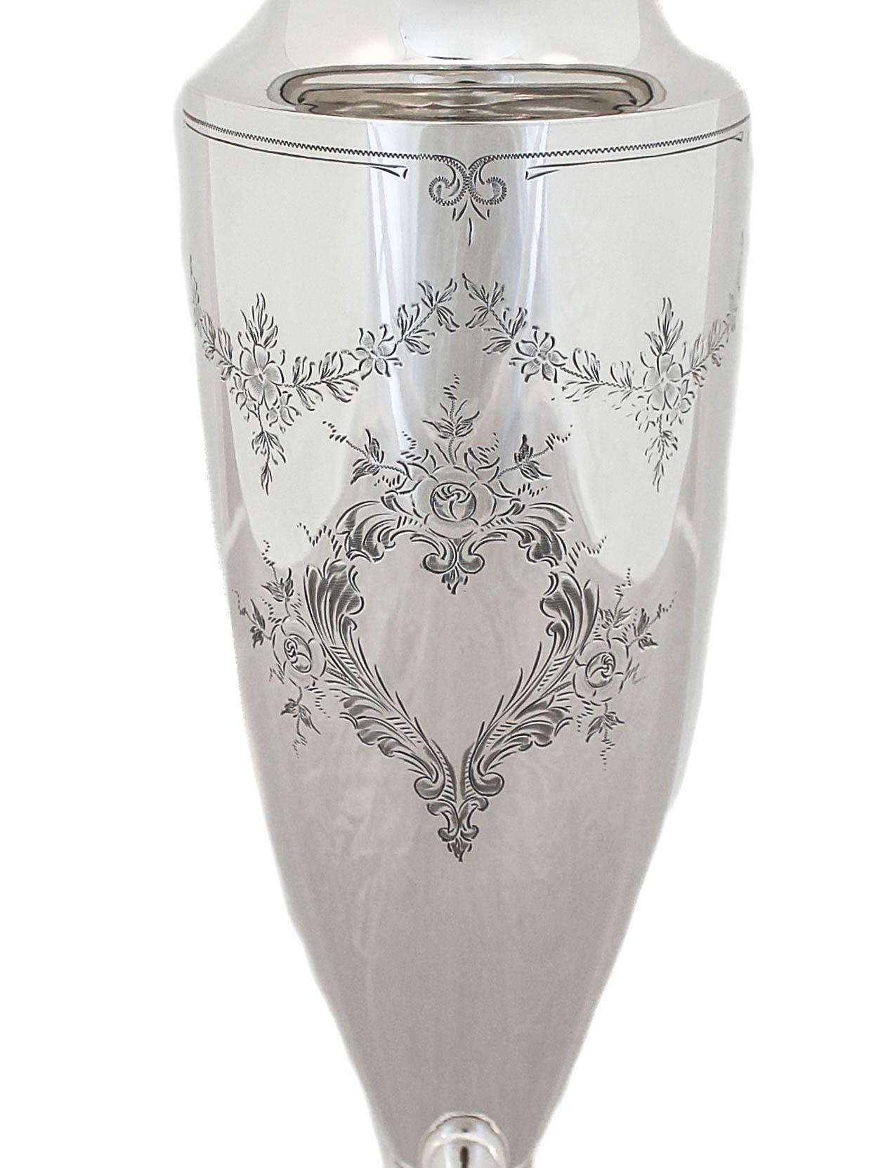 sterling silver flower vase