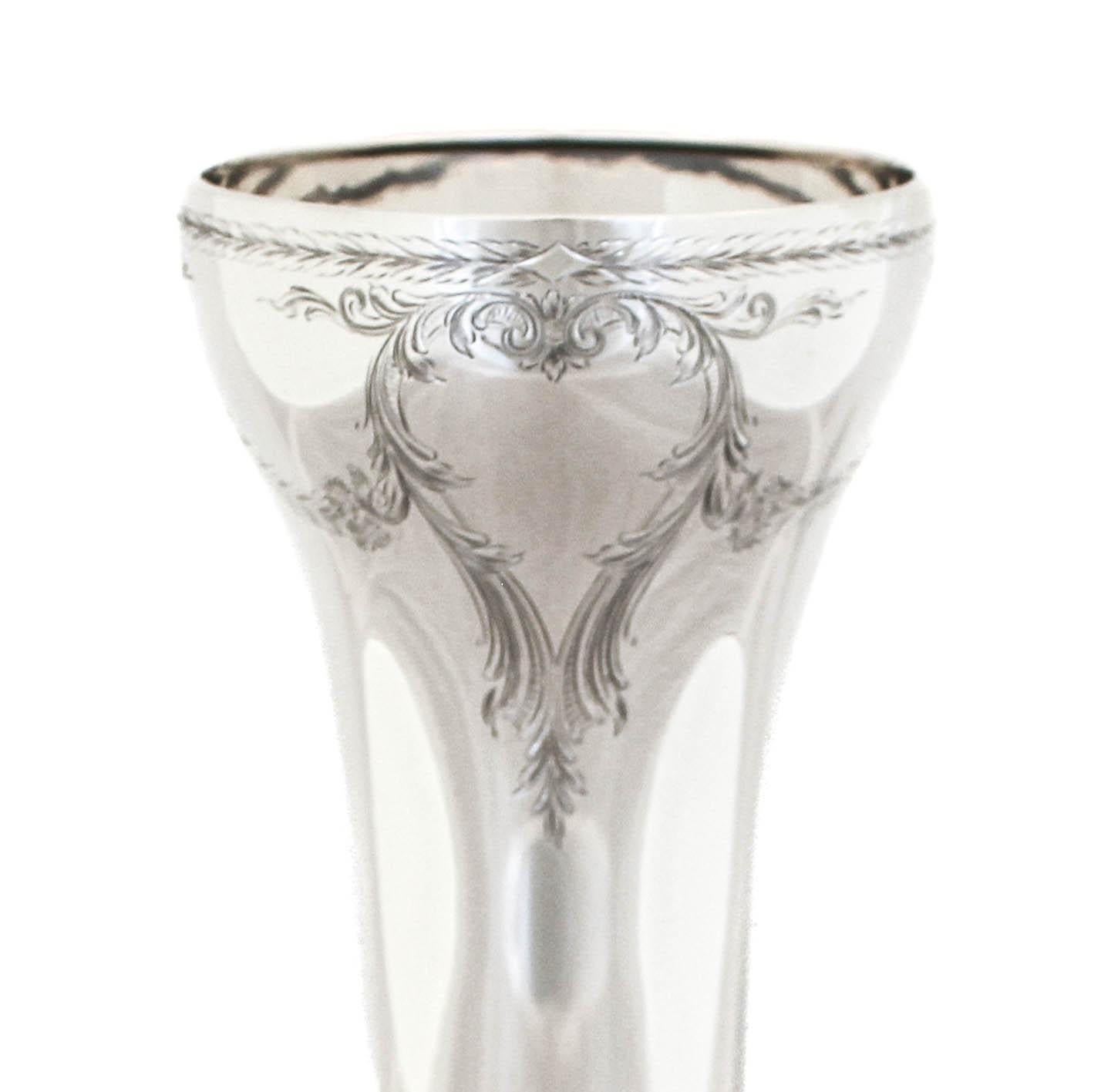 Sterling Silver Vase In Excellent Condition In Brooklyn, NY