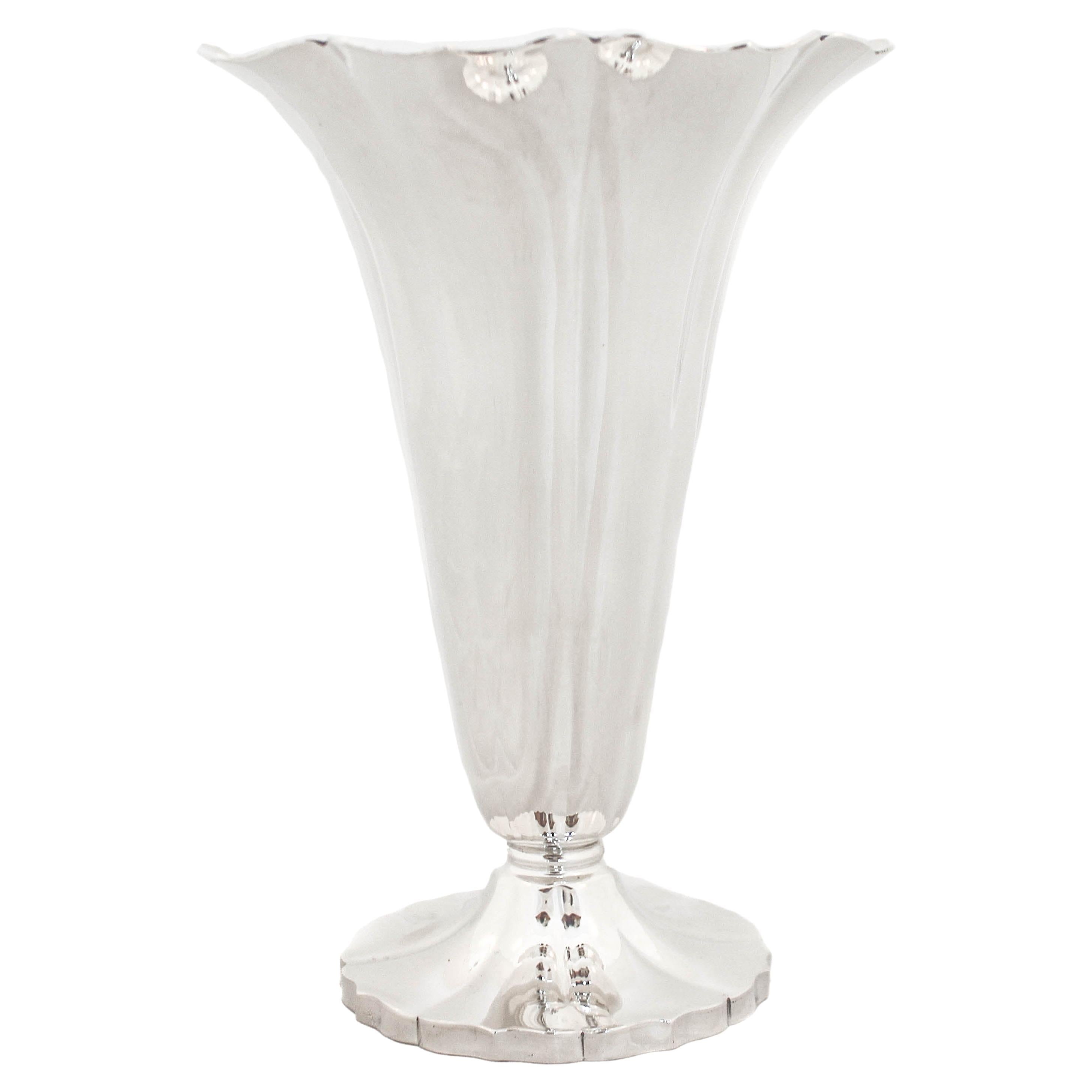 Sterling Silver Vase For Sale