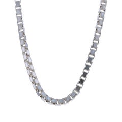 Sterlingsilber Venetian Box Kette Halskette 22" - 925 Italien