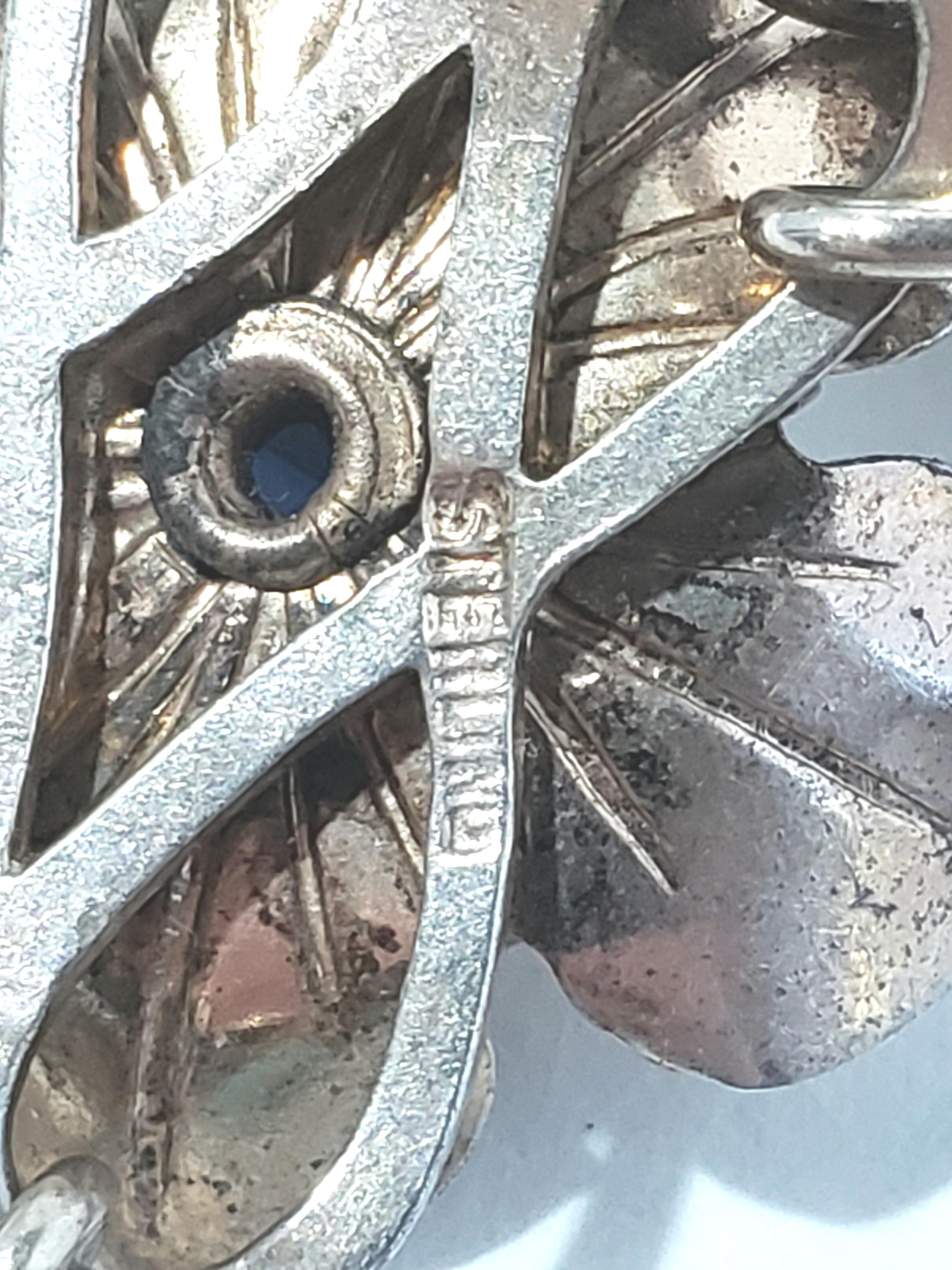 silver blue stone bracelet