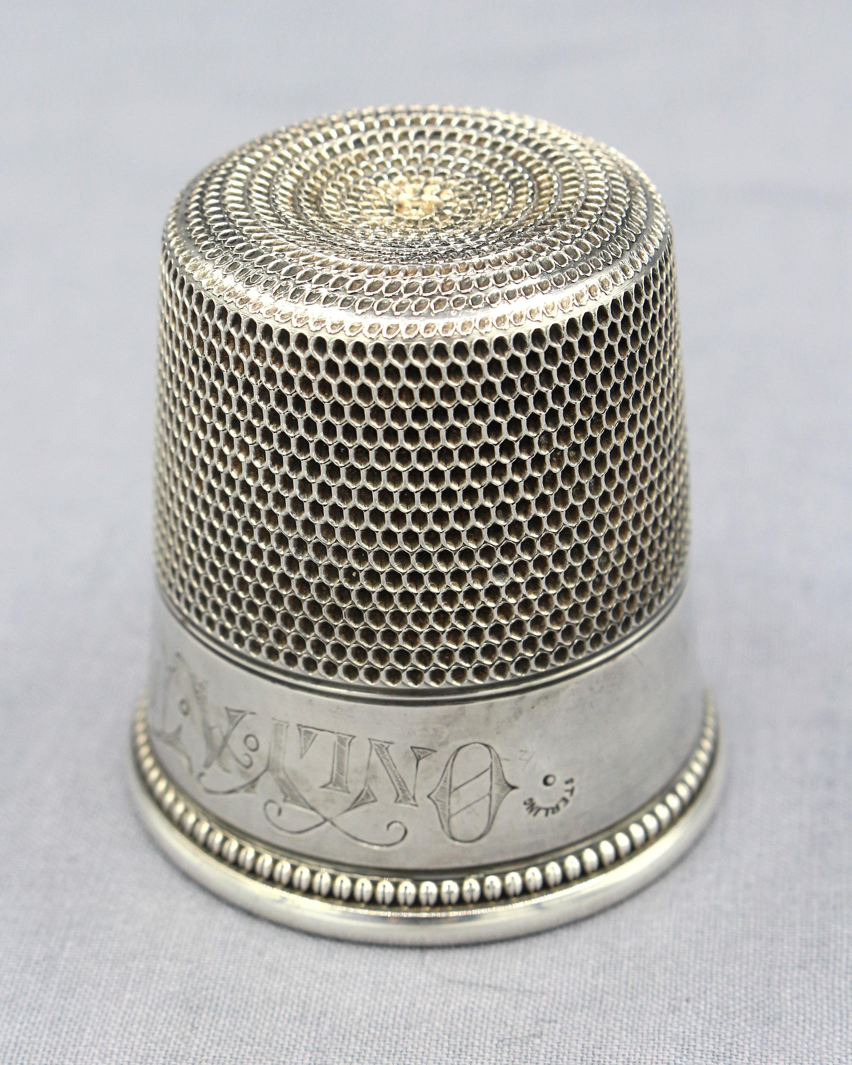 English Sterling Silver & Vermeil Giant Thimble Shot Glass, Late 19th Century
