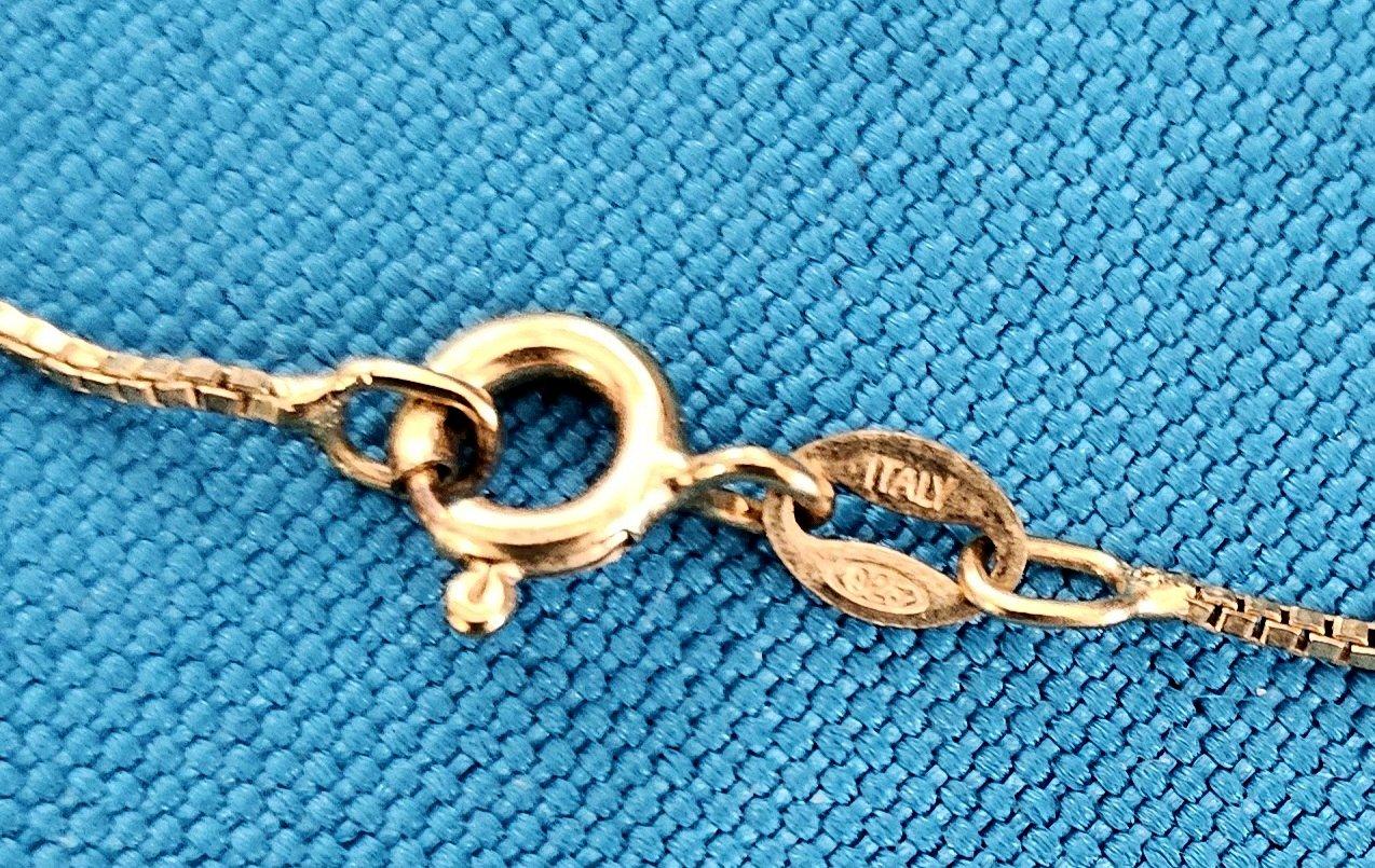Sterling Silver/Vermeil Pendact Necklace, Stamped, Krementz or Black Hills Gold In Good Condition For Sale In Warrenton, OR