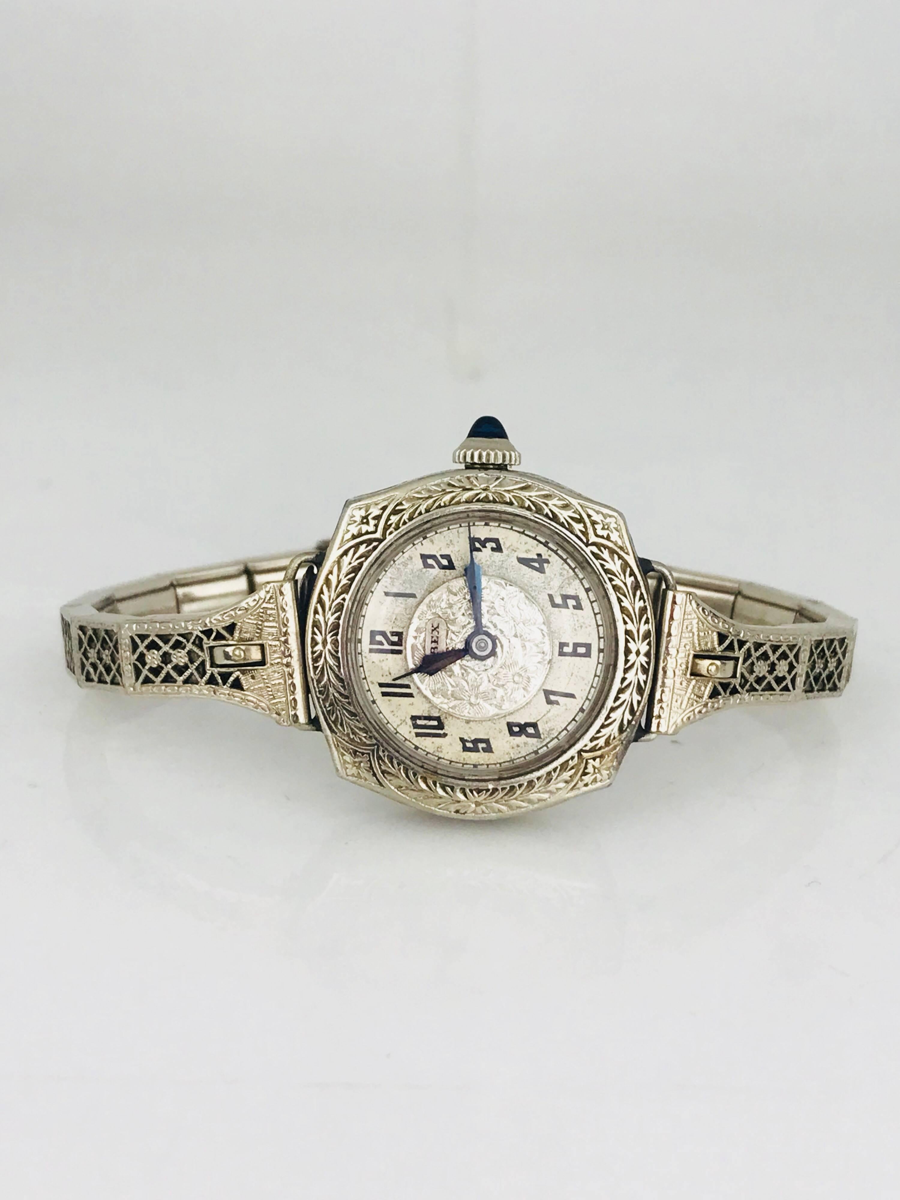 Sterling Silver Victorian, 15 Jewel Manual Wind, Ibex Watch For Sale 3
