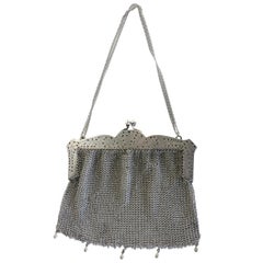 Sterling Silver Victorian Chain Mesh Purse