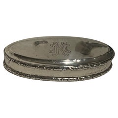 Antique Sterling Silver Victorian Pill Box with Decorative Trim, Circa Early 1900s