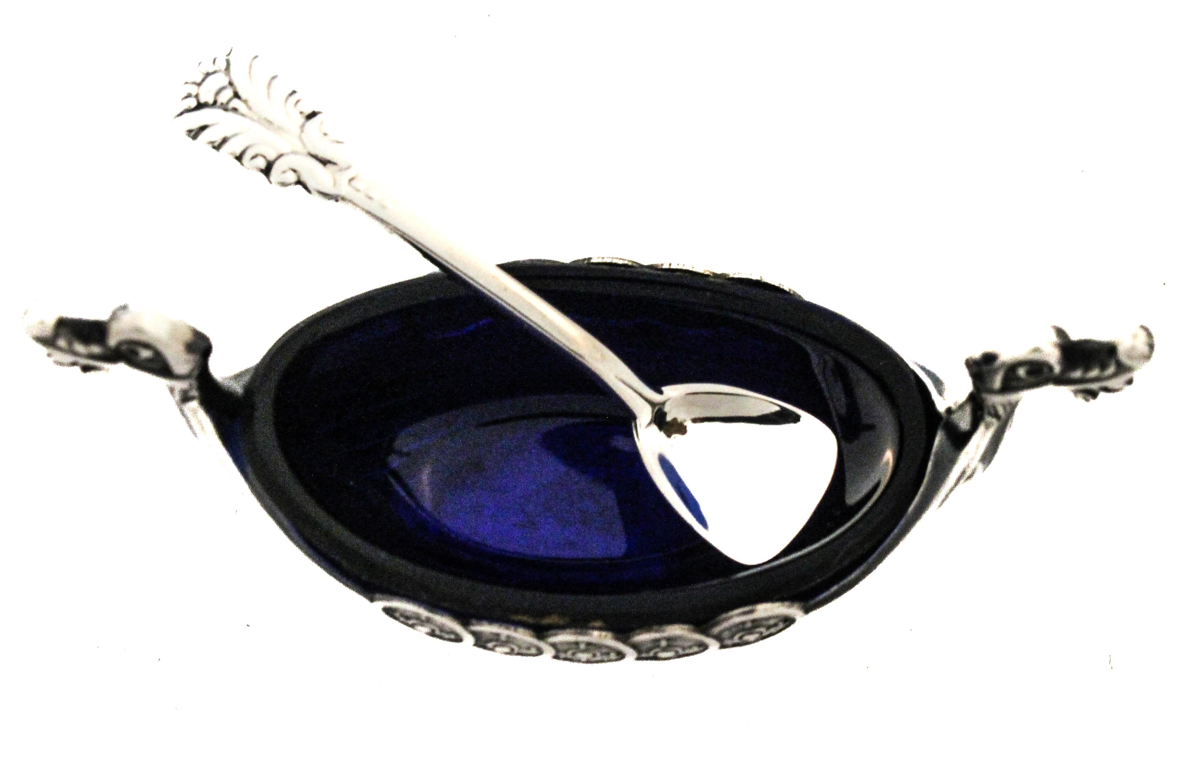 Americano Salina vichinga in argento sterling con cucchiaio in vendita