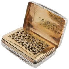 Vinaigrette en argent Birmingham 1824