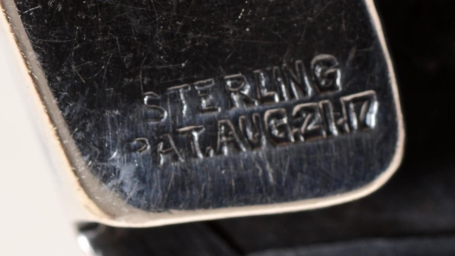 Argent sterling vintage B.P.O.E. Boucle de ceinture Elks c1920 avec décoration émaillée Bon état - En vente à valatie, NY