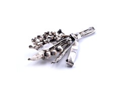 Sterling Silver Vintage Hobe Flower Pin