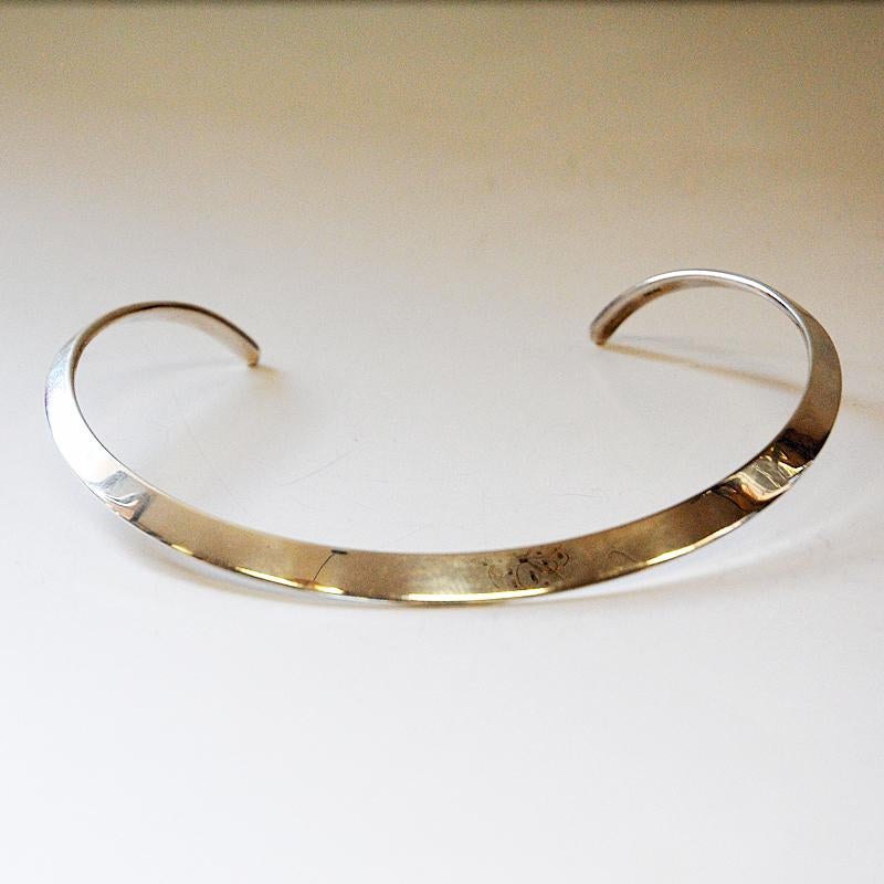 Danish Sterling Silver Vintage Neck Ring by N.E. From, Denmark, 1960s For Sale