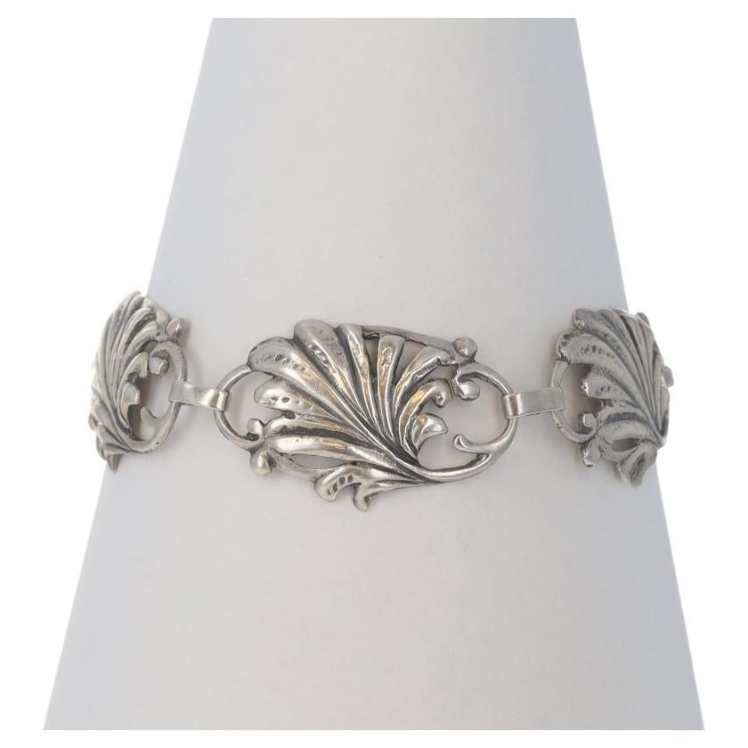 Bracciale a ventaglio d
epoca in argento sterling 7 3/4" - 925 in vendita