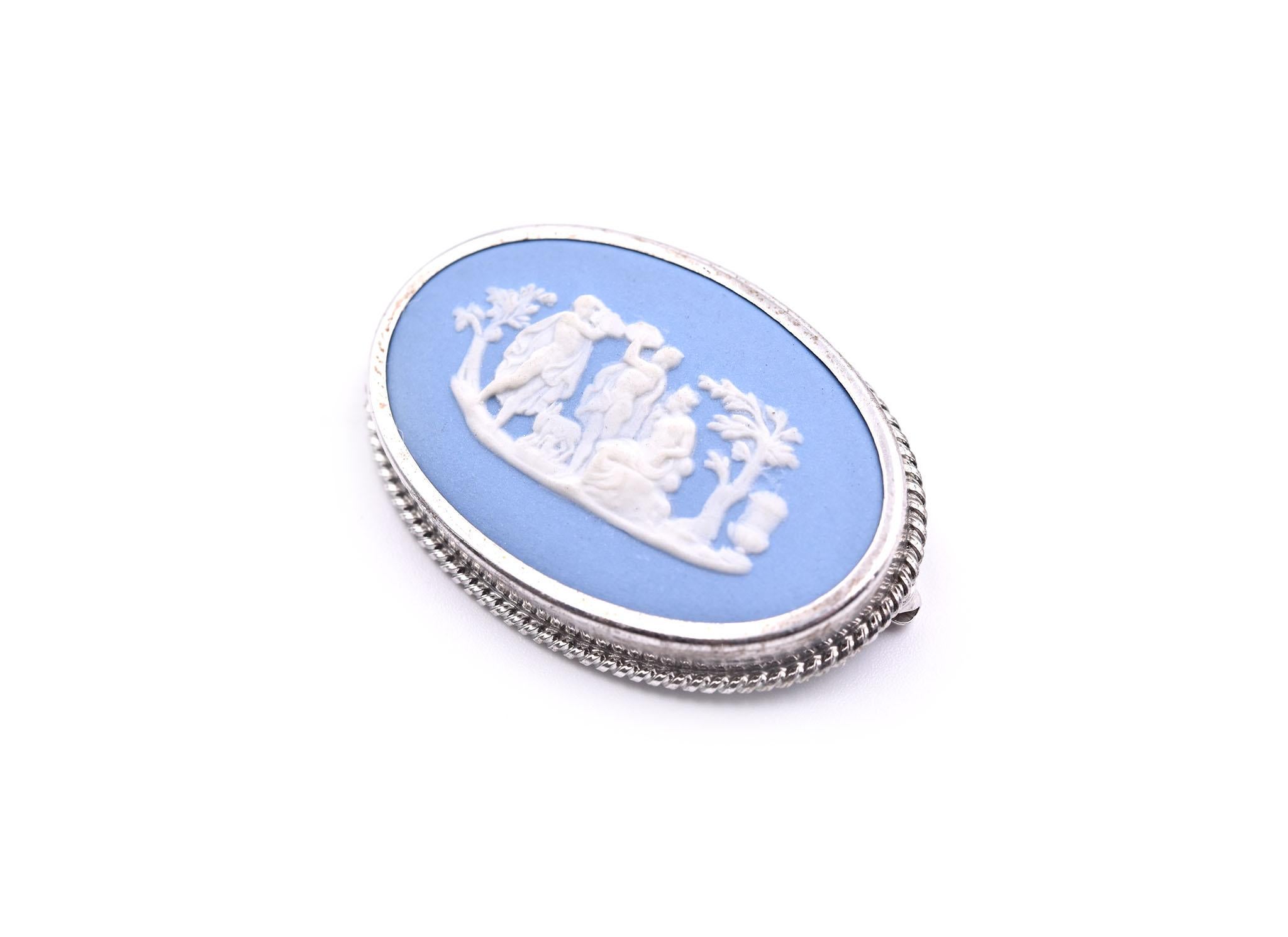 Designer: custom design “made in England”
Material: sterling silver
Dimensions: pin measures 28.90mm by 41.44mm
Weight: 9.60 grams
