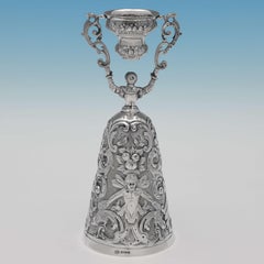 Sterling Silver Wager Cup, Import Marked London 1962, I. Freeman & Sons