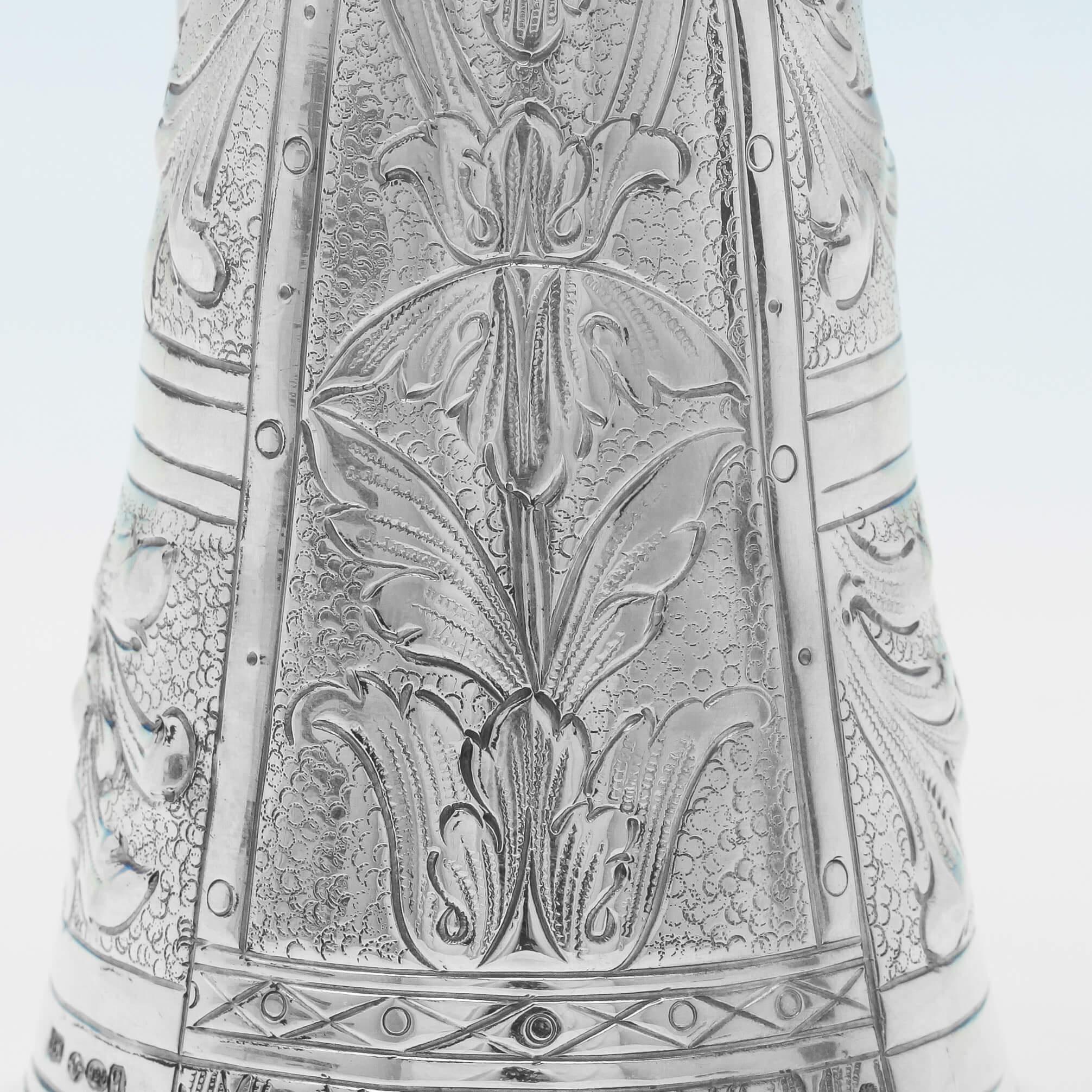 Edwardian Import Marked Novelty 'Man in Drag' Sterling Silver Wager Cup by Muller in 1911