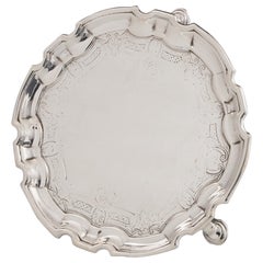 Sterling Silber Waiter Thomas England London um 1735