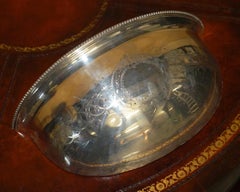 STERLING SILVER WALL MOUNTED ANTIQUE FRENCH WALL PLANTER ENGRAVED DETAiLING