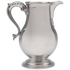 Classic George III Style Sterling Silver Water Jug by Richard Comyns in 1928