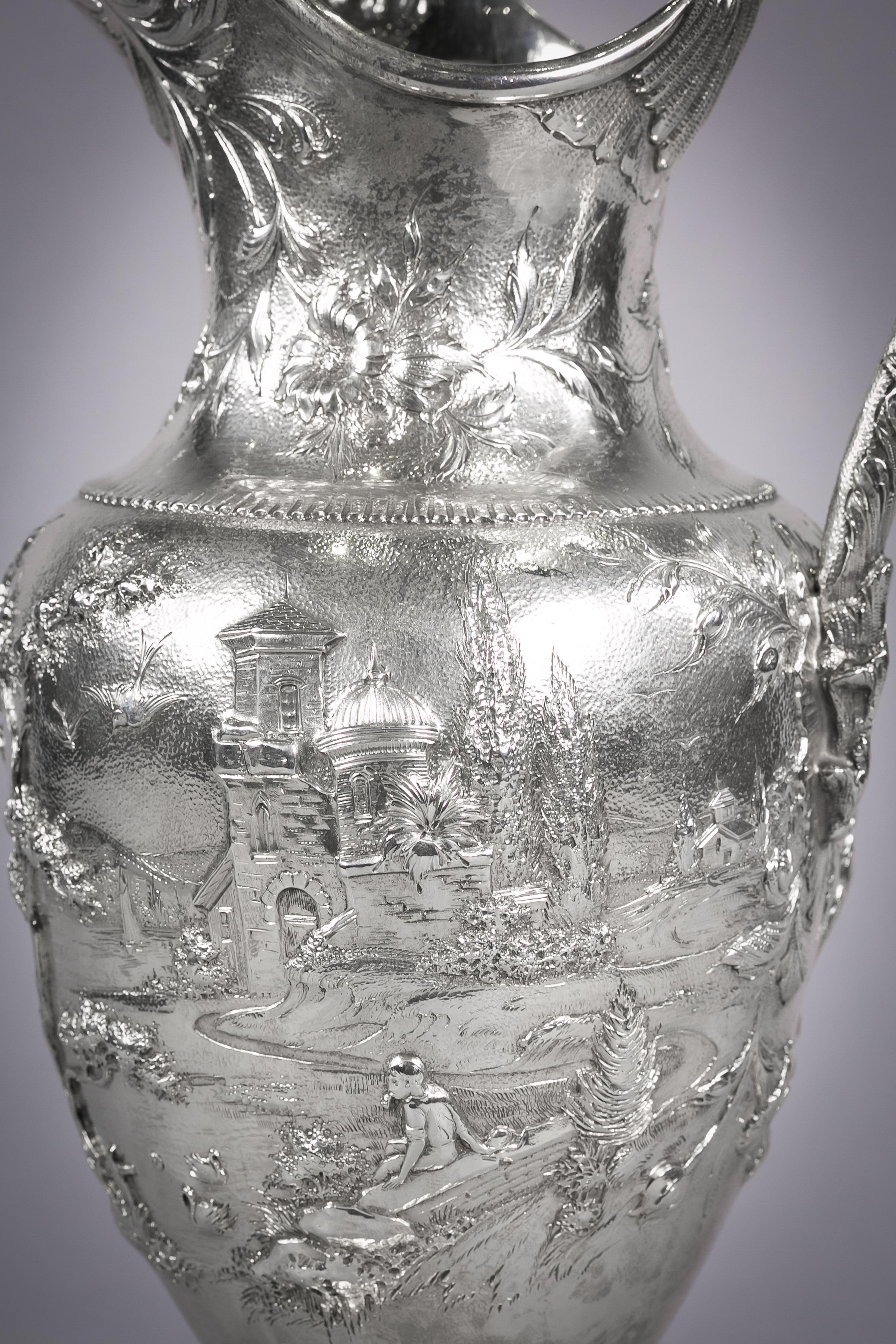 Early 20th Century Sterling Silver Water Jug, S. Kirk and Son Co., circa 1900 For Sale