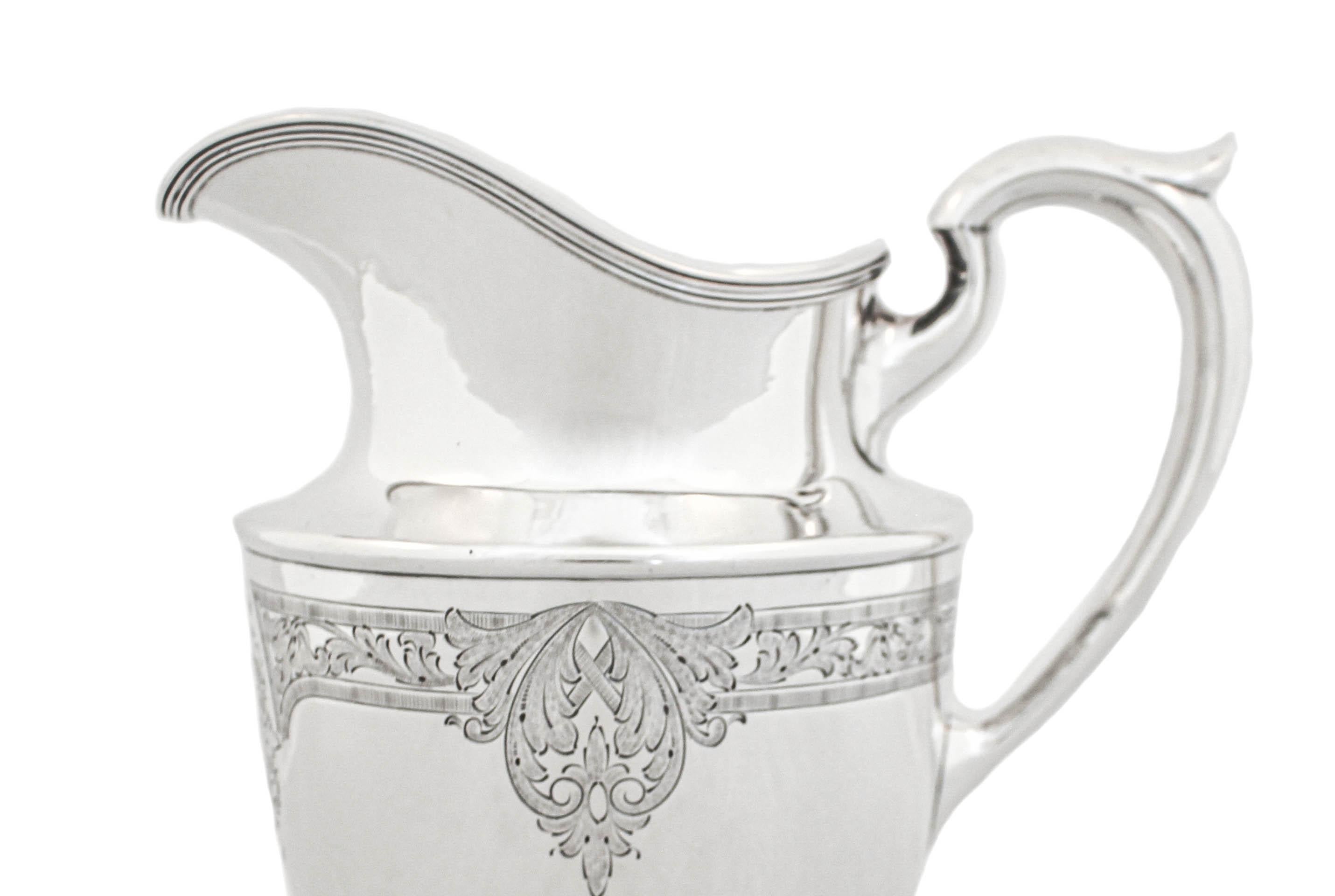 American  Sterling Silver Water Pitcher For Sale
