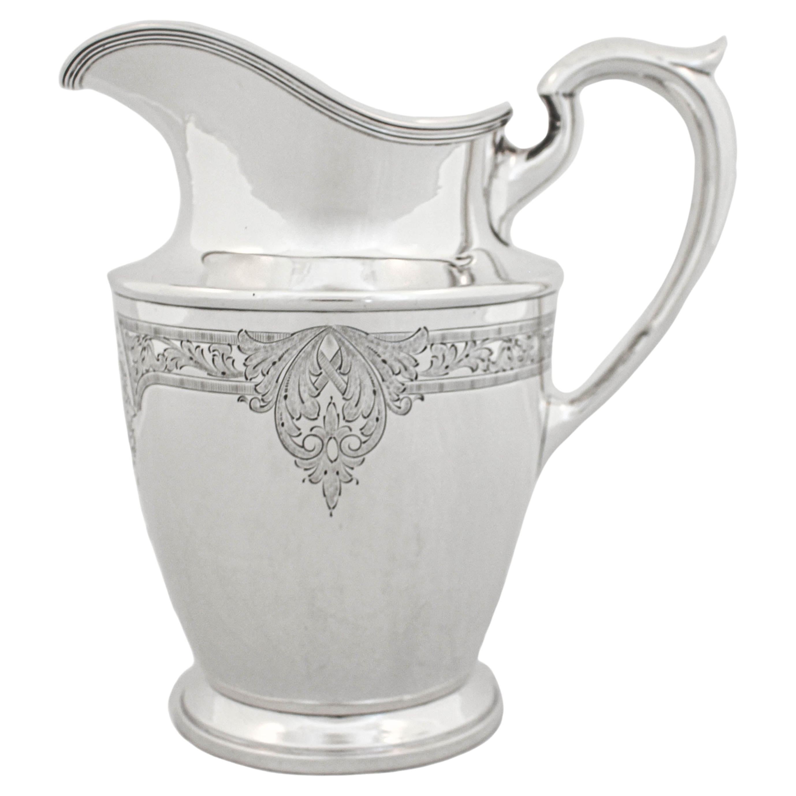  Sterling Silver Water Pitcher For Sale